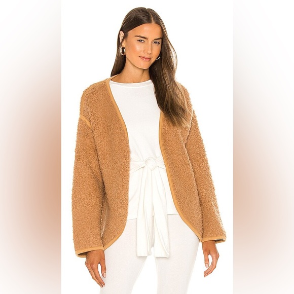 MONROW Cozy Cardigan in Caramel, Size Small - Picture 1 of 7